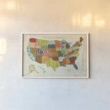 USA Modern by Michael Mullan. shown as a paper print in a white frame. Available as a archival giclee rolled canvas, fine art paper, or poster print. SKU 11489i.