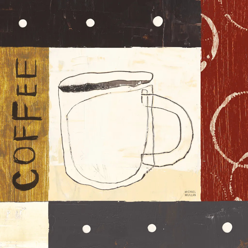 Urban Coffee III by Michael Mullan. SKU 3681a. Archival Giclee Fine art print for wall decor.
