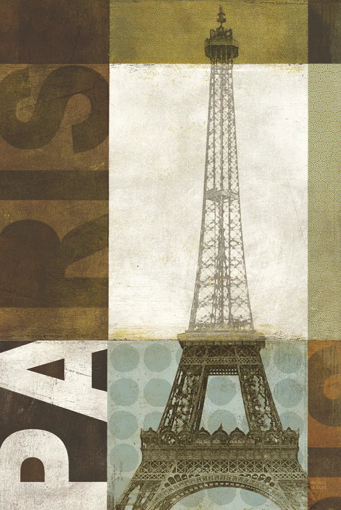 Urban Paris by Michael Mullan. SKU 1057h. Archival Giclee Fine art print for wall decor.