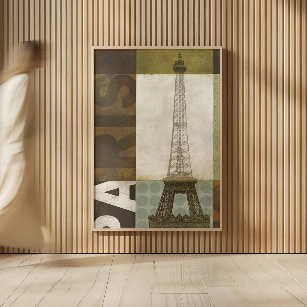 Urban Paris by Michael Mullan. shown as over sized large wall art. Available as an archival giclee rolled canvas, fine art paper, or poster print. SKU 1057h.