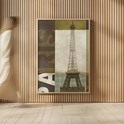 Urban Paris by Michael Mullan. shown as over sized large wall art. Available as an archival giclee rolled canvas, fine art paper, or poster print. SKU 1057h.
