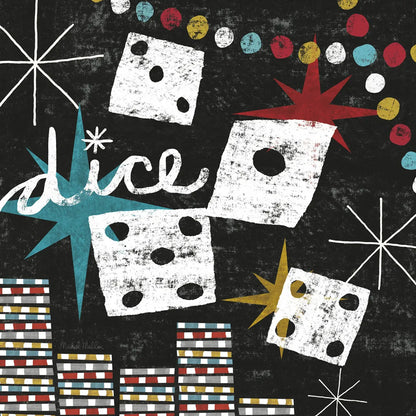 Vegas Dice by Michael Mullan. SKU 8966a. Archival Giclee Fine art print for wall decor.