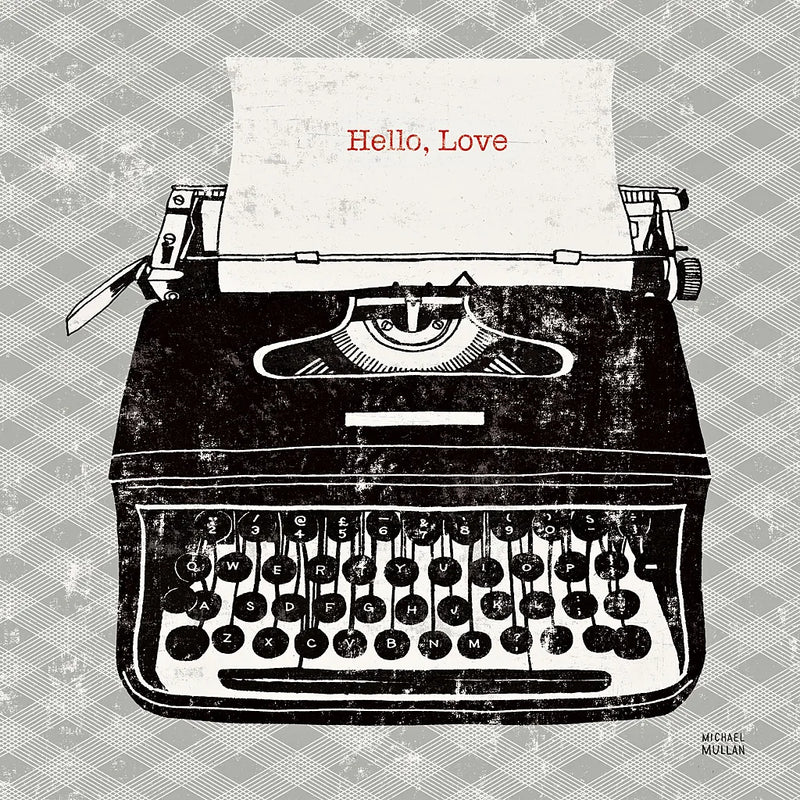 Vintage Analog Typewriter by Michael Mullan. SKU 12408a. Archival Giclee Fine art print for wall decor.
