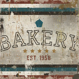 Vintage Bakery Sign by Michael Mullan. SKU 51286a. Archival Giclee Fine art print for wall decor.