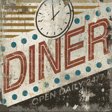 Vintage Diner Sign by Michael Mullan. SKU 51288a. Archival Giclee Fine art print for wall decor.