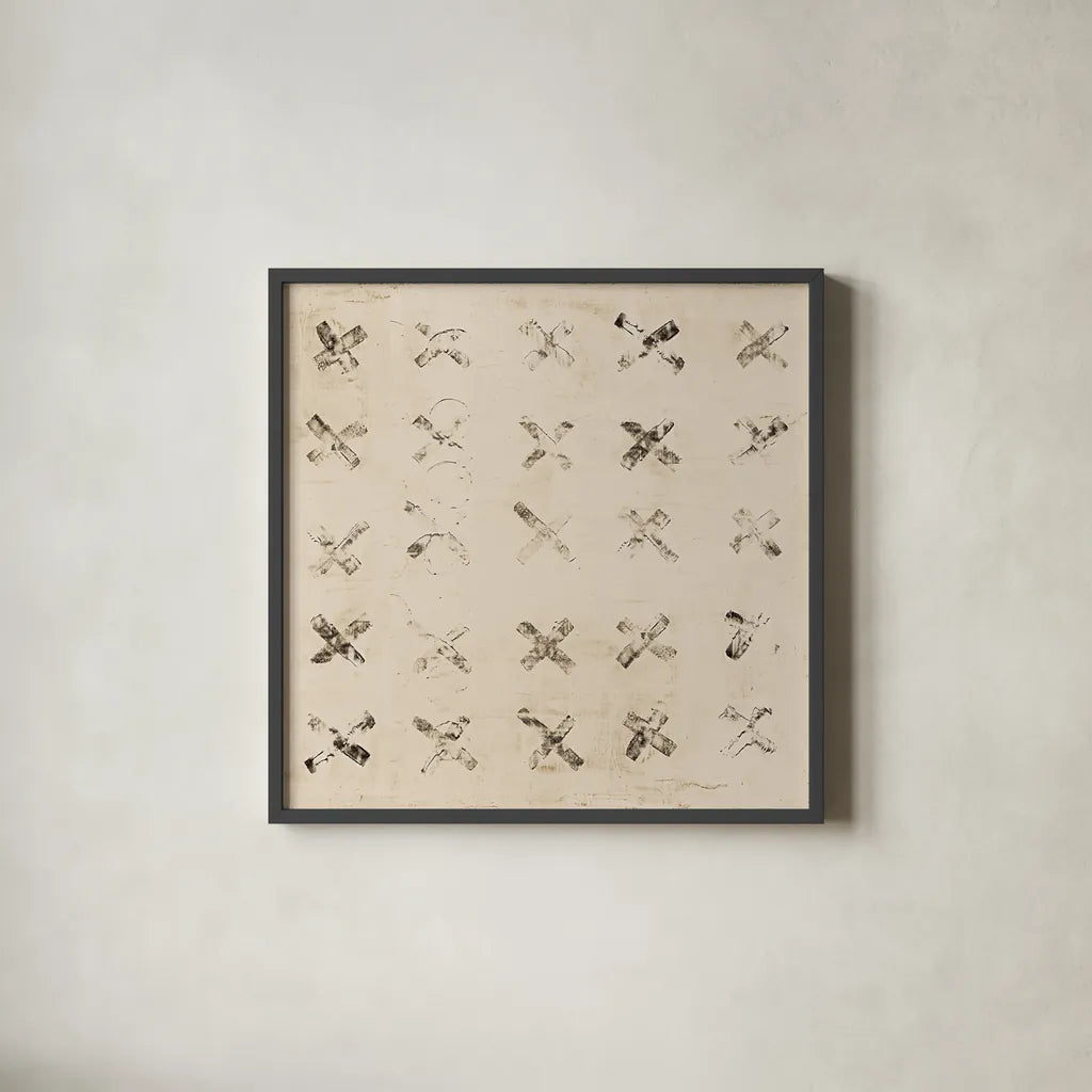 Warm XX by Michael Mullan. Shown in a sleek black glass frame for a contemporary gallery look. Available as an archival giclee rolled canvas, fine art paper, or poster print. SKU 82197a.