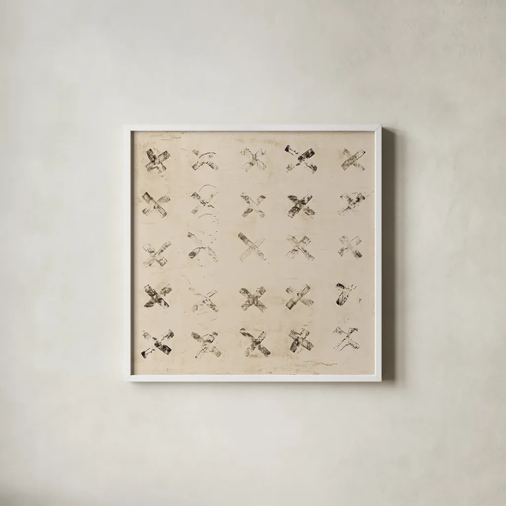 Warm XX by Michael Mullan. Shown in a crisp white glass frame for a clean and minimalist style. Available as an archival giclee rolled canvas, fine art paper, or poster print. SKU 82197a.