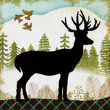 Woodland Dwellers Black Deer III by Michael Mullan. SKU 50493a. Archival Giclee Fine art print for wall decor.