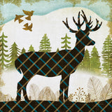 Woodland Dwellers Deer Stripes by Michael Mullan. SKU 41747a. Archival Giclee Fine art print for wall decor.