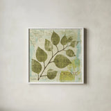 Woodland Thoughts III by Michael Mullan. Shown in a crisp white glass frame for a clean and minimalist style. Available as an archival giclee rolled canvas, fine art paper, or poster print. SKU 4538a.