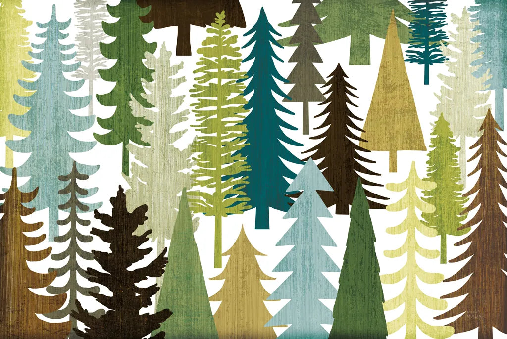 Woodland Trees by Michael Mullan. SKU 50500i. Archival Giclee Fine art print for wall decor.