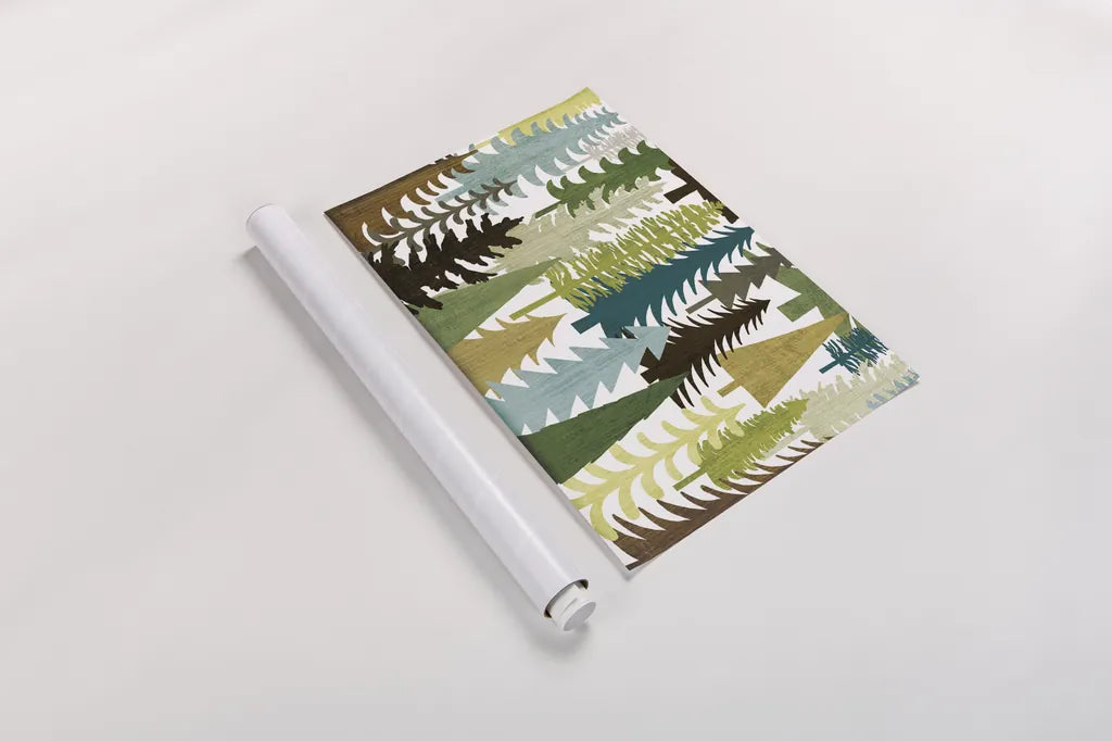 Woodland Trees by Michael Mullan. shown as a rolled paper print. Available as archival giclee rolled canvas, fine art paper, or poster print. SKU 50500i.