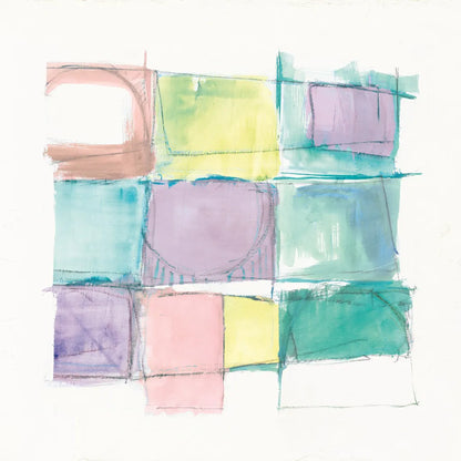 131 West 3rd Street Sq II on White Pastel by Mike Schick. SKU 51980a. Archival Giclee Fine art print for wall decor.