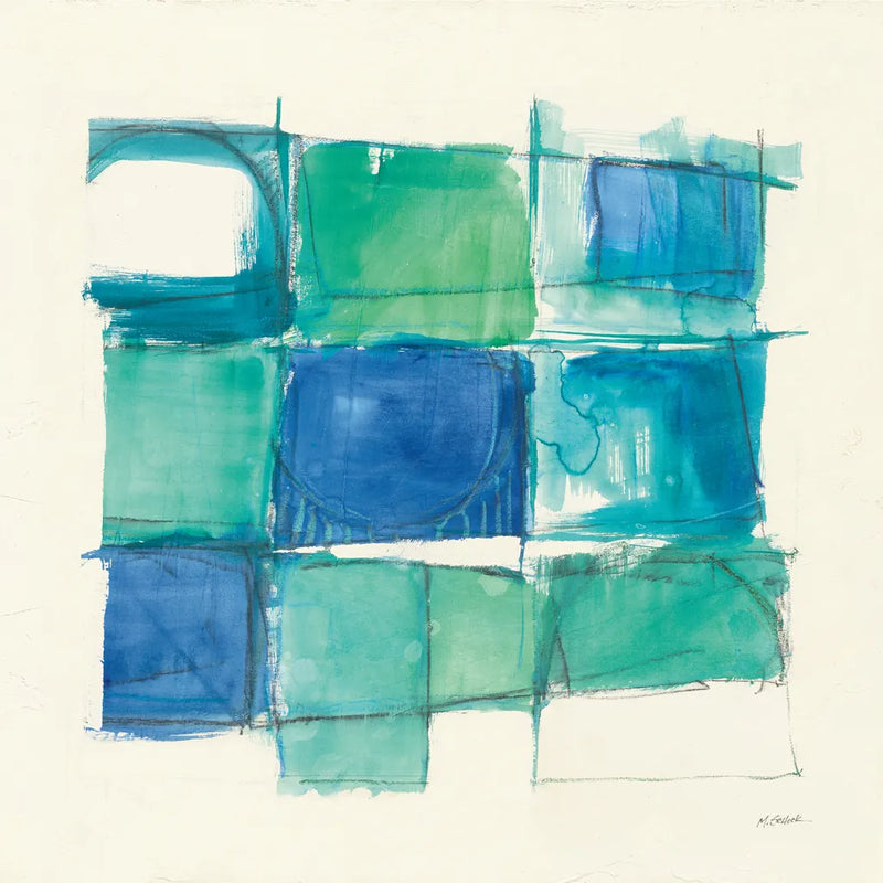 131 West 3rd Street Square II by Mike Schick. SKU 16623a. Archival Giclee Fine art print for wall decor.