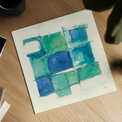 131 West 3rd Street Square II by Mike Schick. Shown as a detailed flat fine art print, highlighting archival giclee quality. Available as an archival giclee rolled canvas, fine art paper, or poster print. SKU 16623a.