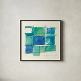 131 West 3rd Street Square II by Mike Schick. Shown in a sleek black glass frame for a contemporary gallery look. Available as an archival giclee rolled canvas, fine art paper, or poster print. SKU 16623a.