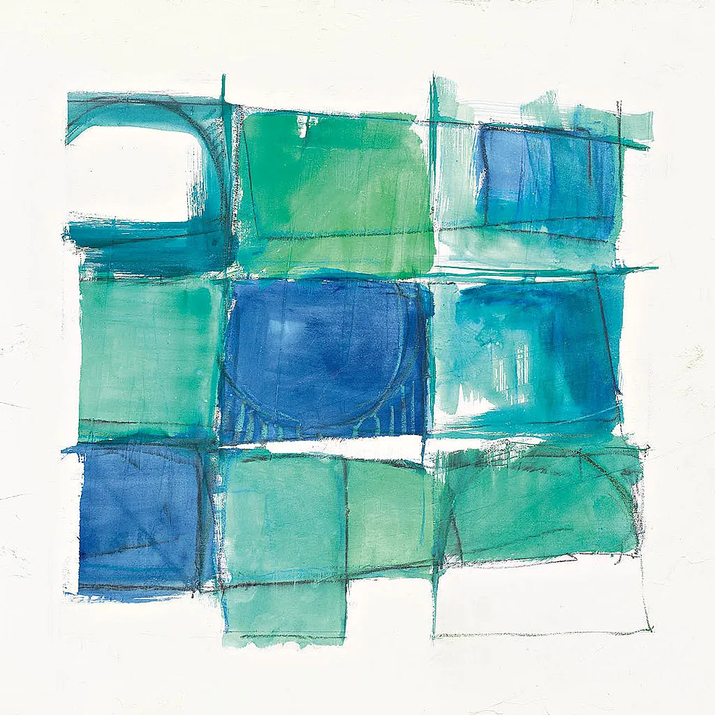 131 West 3rd Street Square II on White by Mike Schick. SKU 25705a. Archival Giclee Fine art print for wall decor.