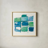 131 West 3rd Street Square III on White by Mike Schick. Shown in a natural wood glass frame for a timeless modern aesthetic. Available as an archival giclee rolled canvas, fine art paper, or poster print. SKU 25706a.