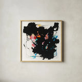 Abstract Redacted by Mike Schick. Shown in a natural wood glass frame for a timeless modern aesthetic. Available as an archival giclee rolled canvas, fine art paper, or poster print. SKU 50545a.