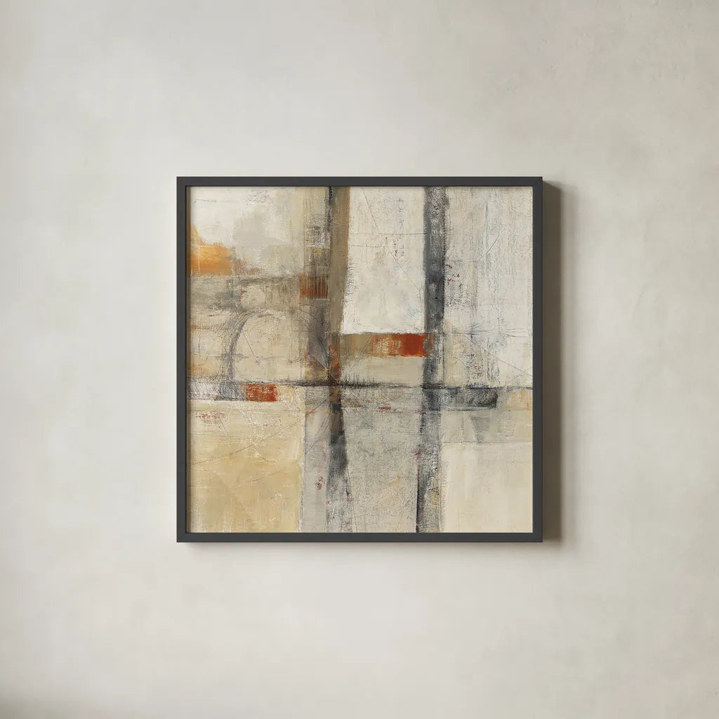 Aerial View I by Mike Schick. Shown in a sleek black glass frame for a contemporary gallery look. Available as an archival giclee rolled canvas, fine art paper, or poster print. SKU 13739a.