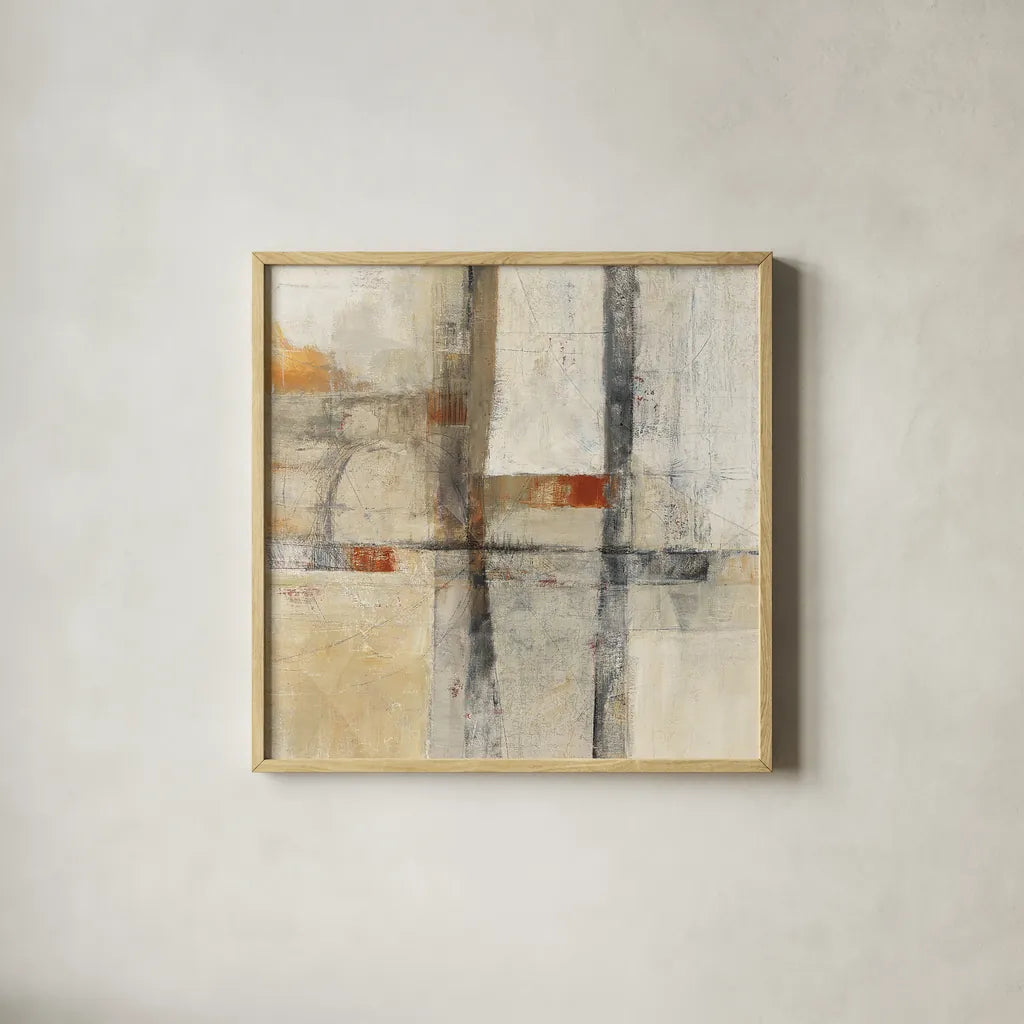 Aerial View I by Mike Schick. Shown in a natural wood glass frame for a timeless modern aesthetic. Available as an archival giclee rolled canvas, fine art paper, or poster print. SKU 13739a.