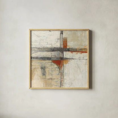 Aerial View II by Mike Schick. Shown in a natural wood glass frame for a timeless modern aesthetic. Available as an archival giclee rolled canvas, fine art paper, or poster print. SKU 13740a.