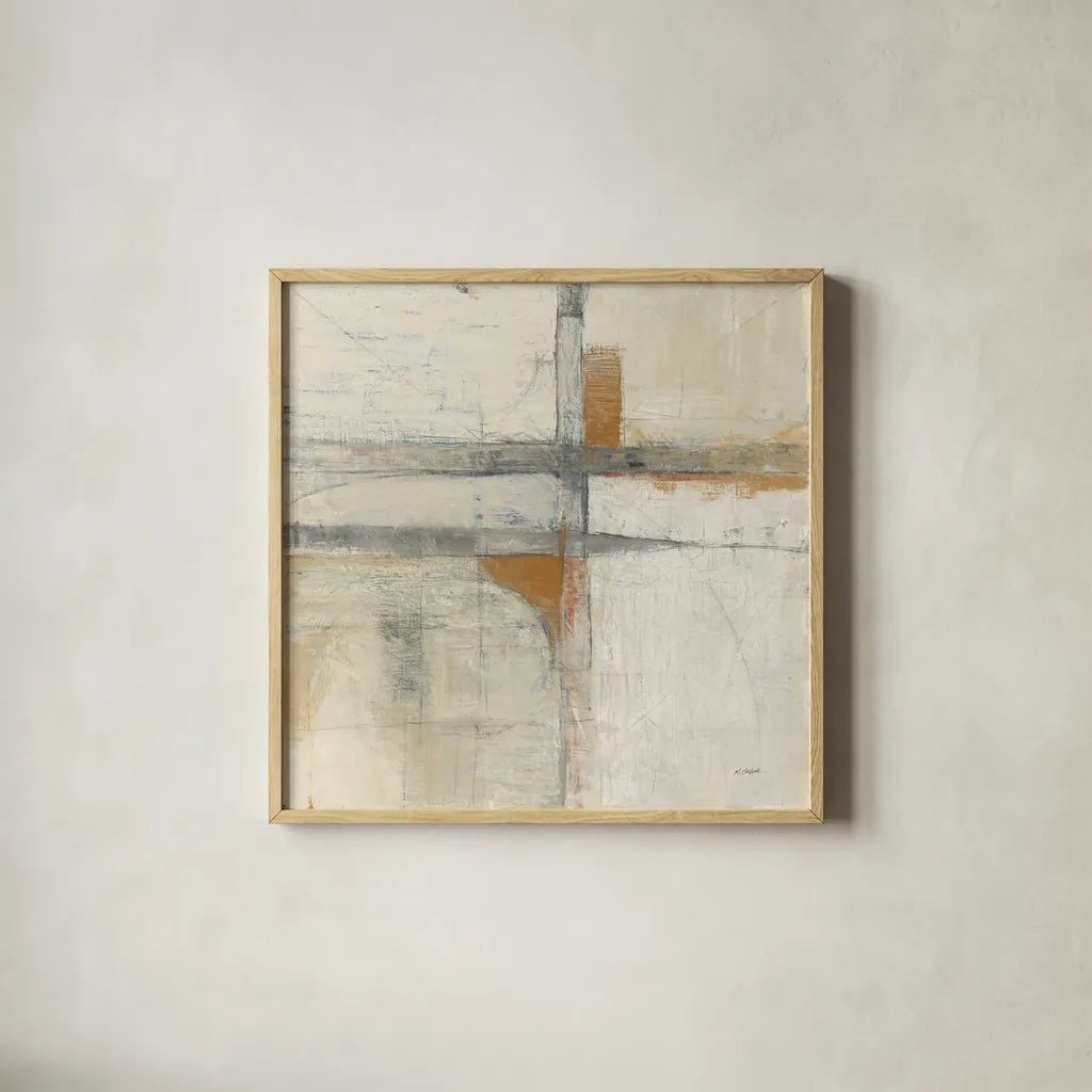 Aerial View II by Mike Schick. Shown in a natural wood glass frame for a timeless modern aesthetic. Available as an archival giclee rolled canvas, fine art paper, or poster print. SKU 34267a.