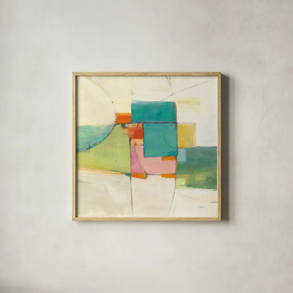 Aero by Mike Schick. Shown in a natural wood glass frame for a timeless modern aesthetic. Available as an archival giclee rolled canvas, fine art paper, or poster print. SKU 22607a.