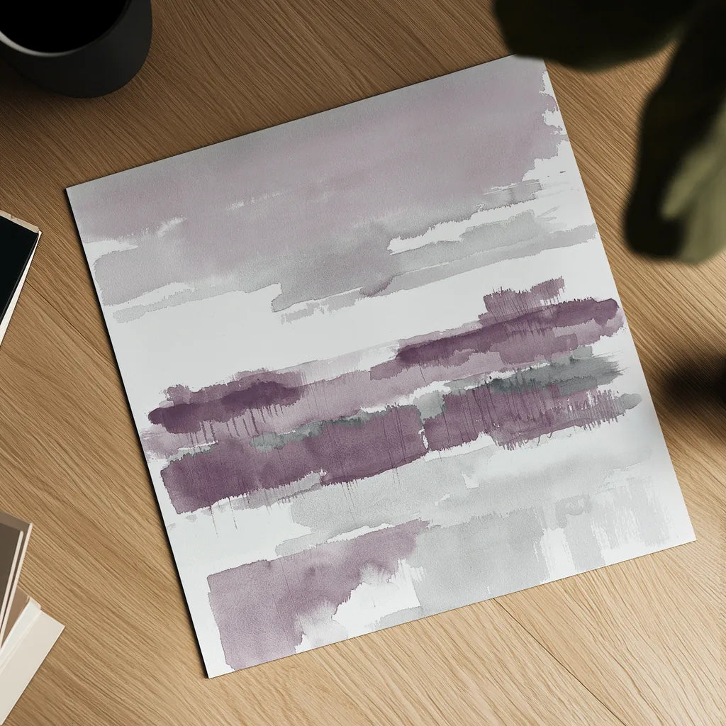 Amethyst Wetlands by Mike Schick. Shown as a detailed flat fine art print, highlighting archival giclee quality. Available as an archival giclee rolled canvas, fine art paper, or poster print. SKU 22195a.