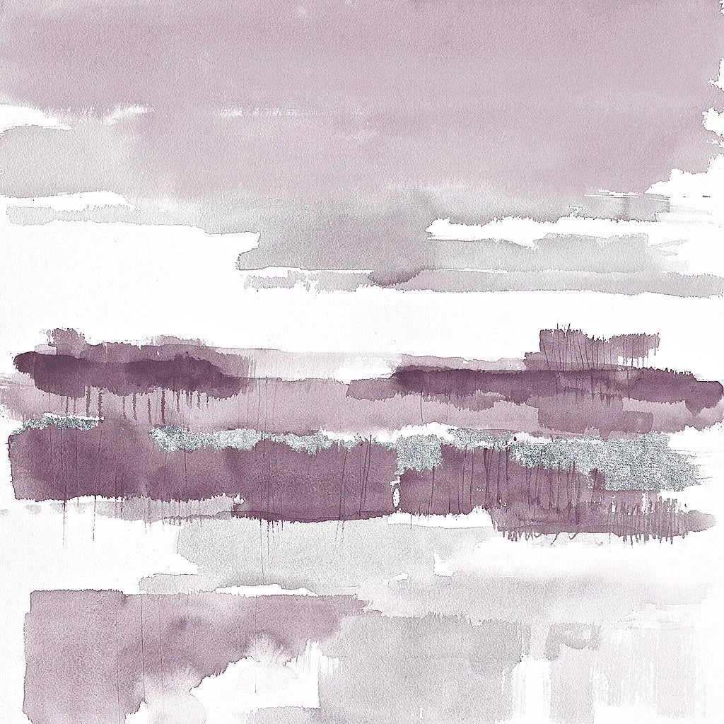 Amethyst Wetlands with Silver by Mike Schick. SKU 24298a. Archival Giclee Fine art print for wall decor.