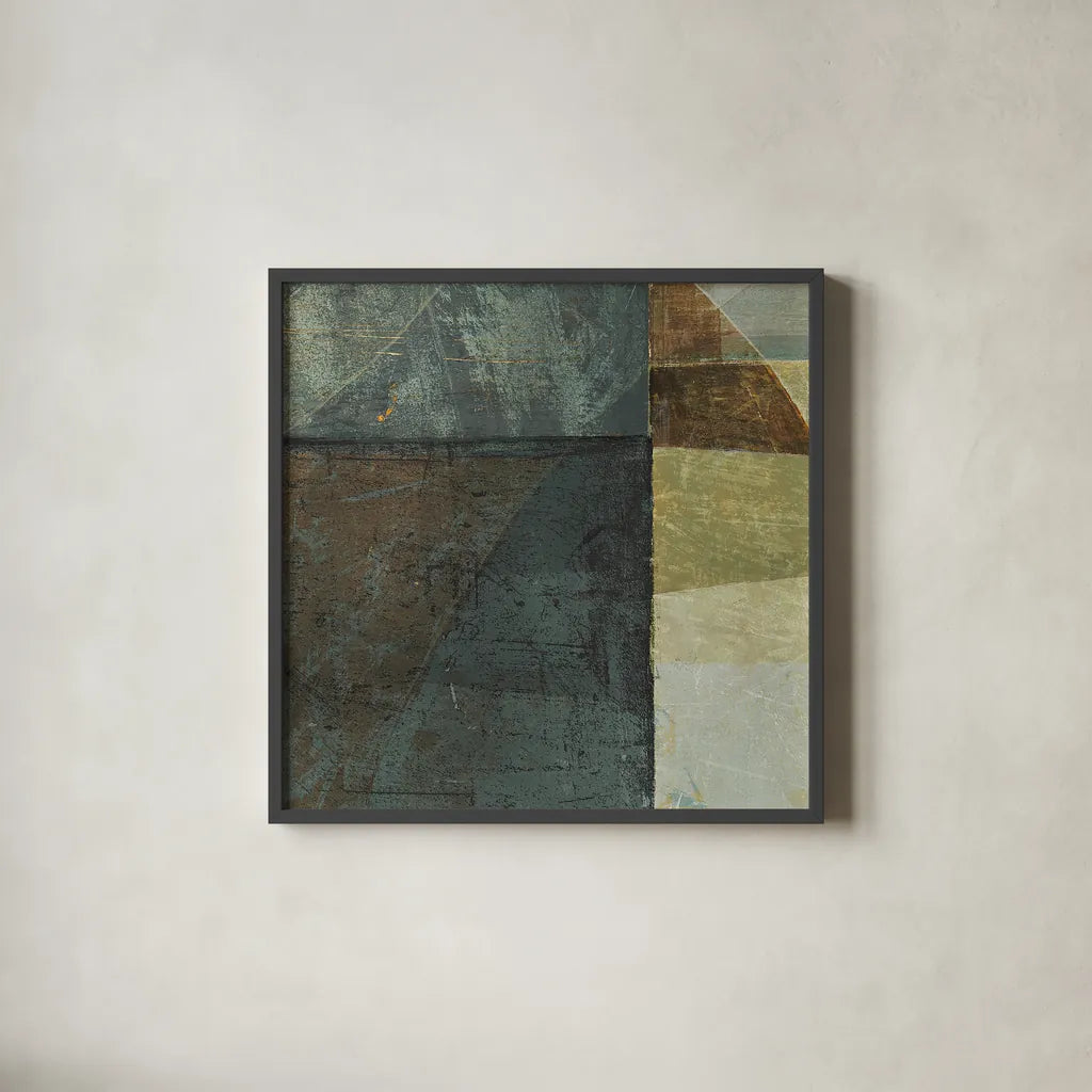 Arches Square I by Mike Schick. Shown in a sleek black glass frame for a contemporary gallery look. Available as an archival giclee rolled canvas, fine art paper, or poster print. SKU 34225a.