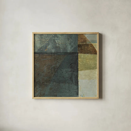 Arches Square I by Mike Schick. Shown in a natural wood glass frame for a timeless modern aesthetic. Available as an archival giclee rolled canvas, fine art paper, or poster print. SKU 34225a.