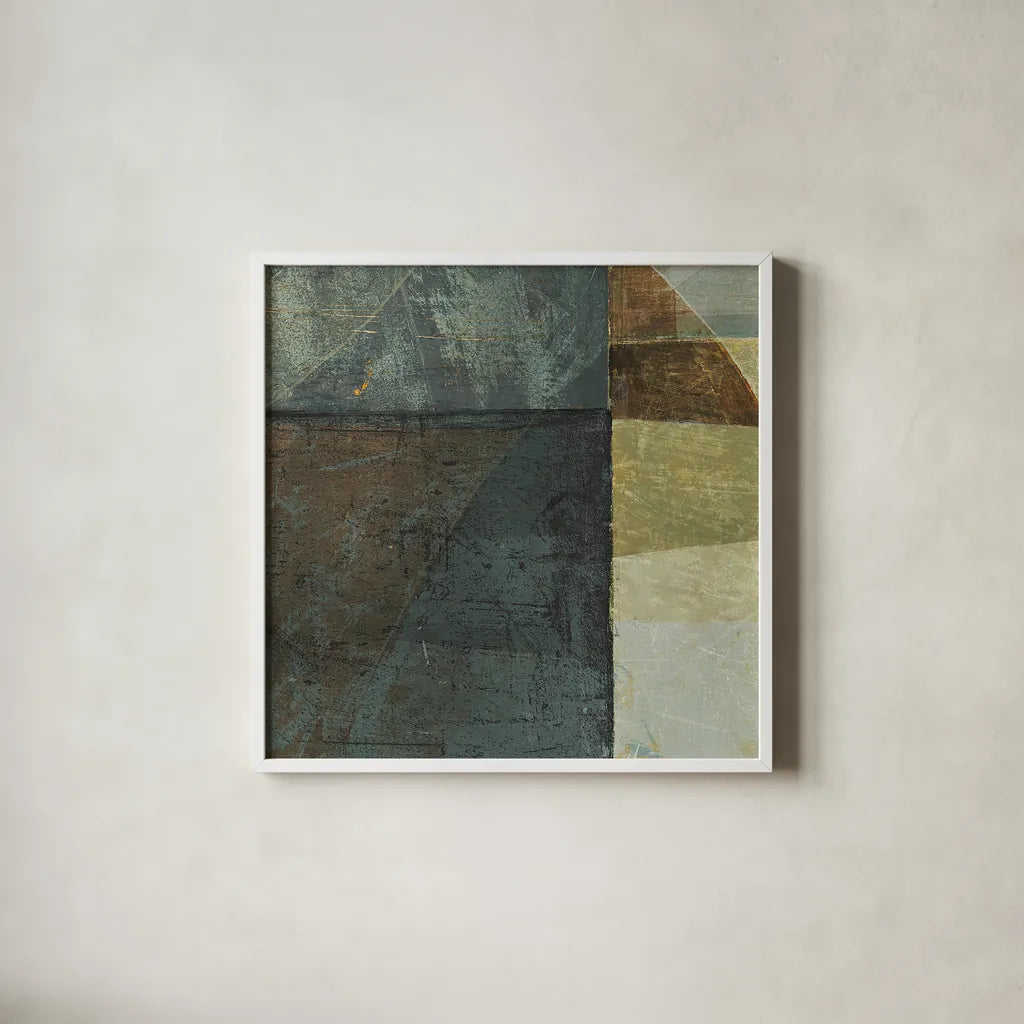 Arches Square I by Mike Schick. Shown in a crisp white glass frame for a clean and minimalist style. Available as an archival giclee rolled canvas, fine art paper, or poster print. SKU 34225a.