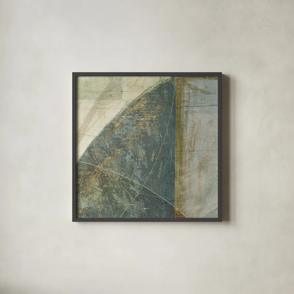 Arches Square II by Mike Schick. Shown in a sleek black glass frame for a contemporary gallery look. Available as an archival giclee rolled canvas, fine art paper, or poster print. SKU 34224a.