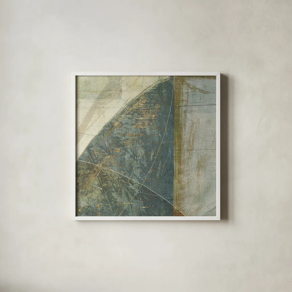 Arches Square II by Mike Schick. Shown in a crisp white glass frame for a clean and minimalist style. Available as an archival giclee rolled canvas, fine art paper, or poster print. SKU 34224a.