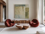 Arches Square IV by Mike Schick. Shown as extra-large giant wall art in a modern living room. Available as an archival giclee rolled canvas, fine art paper, or poster print. SKU 34222a.