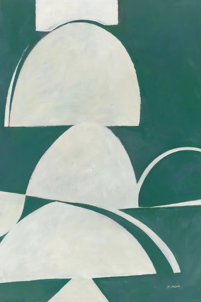 Artifact I Teal by Mike Schick. SKU 92619h. Archival Giclee Fine art print for wall decor.