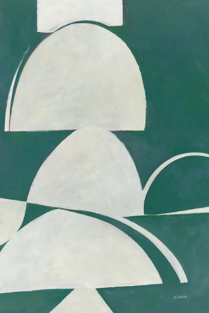 Artifact I Teal by Mike Schick. SKU 92619h. Archival Giclee Fine art print for wall decor.