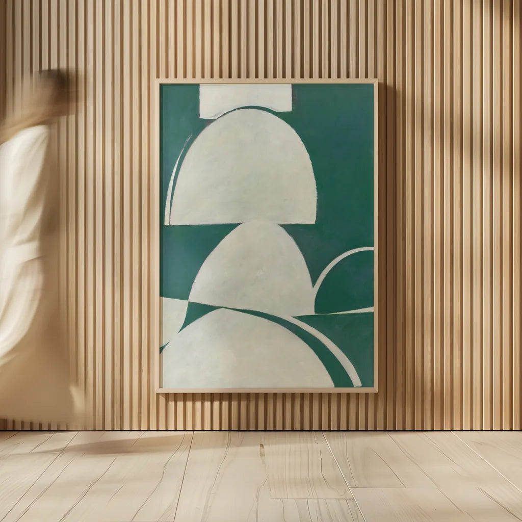 Artifact I Teal by Mike Schick. shown as over sized large wall art. Available as an archival giclee rolled canvas, fine art paper, or poster print. SKU 92619h.