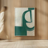 Artifact II Teal by Mike Schick. shown as over sized large wall art. Available as an archival giclee rolled canvas, fine art paper, or poster print. SKU 92620h.