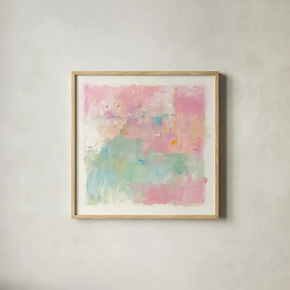 At Loose Ends by Mike Schick. Shown in a natural wood glass frame for a timeless modern aesthetic. Available as an archival giclee rolled canvas, fine art paper, or poster print. SKU 30617a.