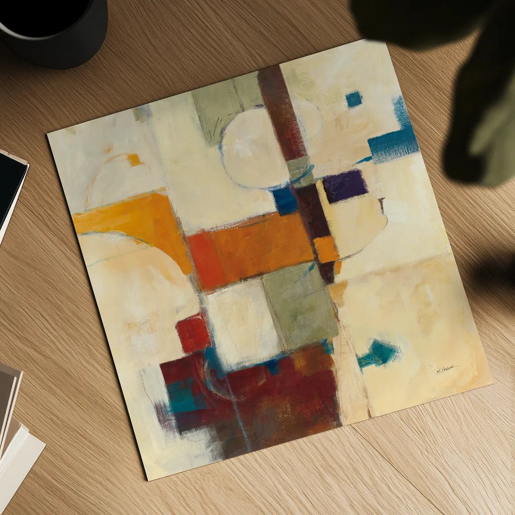 Autumn Patchwork II by Mike Schick. Shown as a detailed flat fine art print, highlighting archival giclee quality. Available as an archival giclee rolled canvas, fine art paper, or poster print. SKU 10503a.