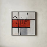 Balance Beam I by Mike Schick. Shown in a sleek black glass frame for a contemporary gallery look. Available as an archival giclee rolled canvas, fine art paper, or poster print. SKU 91330a.