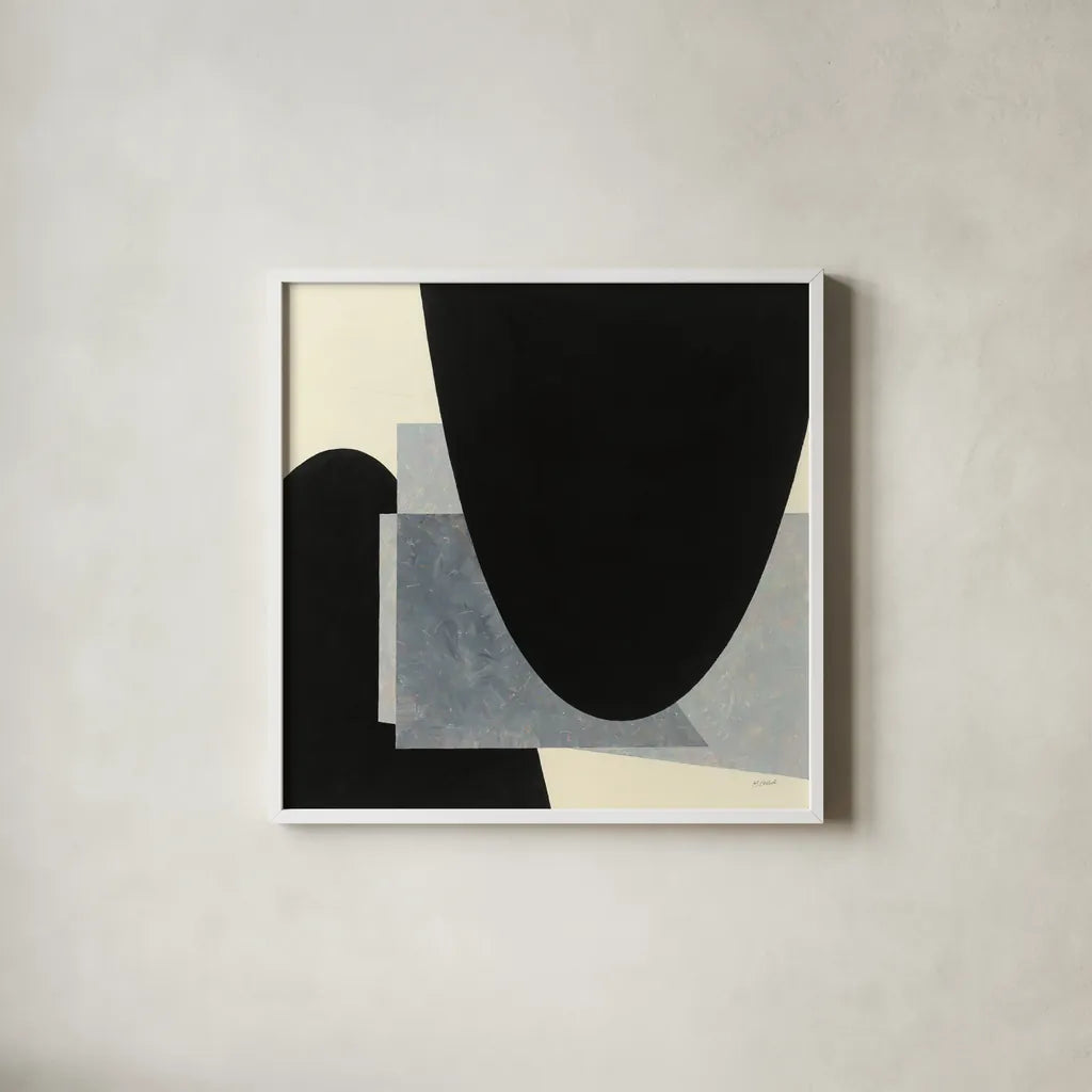 Blackbird by Mike Schick. Shown in a crisp white glass frame for a clean and minimalist style. Available as an archival giclee rolled canvas, fine art paper, or poster print. SKU 51986a.