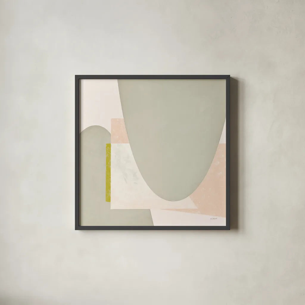 Blackbird Neutral by Mike Schick. Shown in a sleek black glass frame for a contemporary gallery look. Available as an archival giclee rolled canvas, fine art paper, or poster print. SKU 53044a.