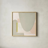 Blackbird Neutral by Mike Schick. Shown in a natural wood glass frame for a timeless modern aesthetic. Available as an archival giclee rolled canvas, fine art paper, or poster print. SKU 53044a.