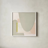 Blackbird Neutral by Mike Schick. Shown in a crisp white glass frame for a clean and minimalist style. Available as an archival giclee rolled canvas, fine art paper, or poster print. SKU 53044a.