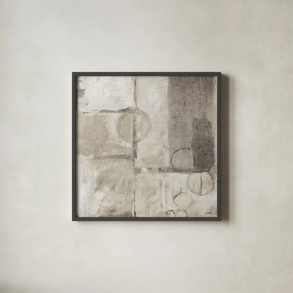 Blue Water I Neutral by Mike Schick. Shown in a sleek black glass frame for a contemporary gallery look. Available as an archival giclee rolled canvas, fine art paper, or poster print. SKU 16766a.