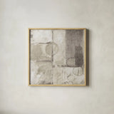 Blue Water I Neutral by Mike Schick. Shown in a natural wood glass frame for a timeless modern aesthetic. Available as an archival giclee rolled canvas, fine art paper, or poster print. SKU 16766a.