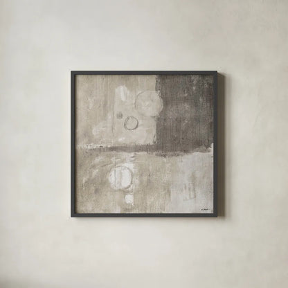 Blue Water II Neutral by Mike Schick. Shown in a sleek black glass frame for a contemporary gallery look. Available as an archival giclee rolled canvas, fine art paper, or poster print. SKU 34233a.